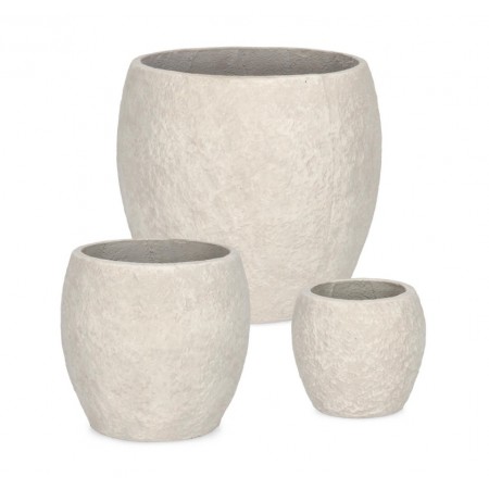CONJUNTO 3 VASOS MEILI REDONDO BEIGE BIZZOTTO 0790765